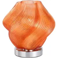 Eglo Tafellamp Meliciano, geel / oranje, Woon-/ Eetkamer, Glas, Tafellamp