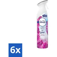 Febreze 6 x Amethist Luchtverfrisser Spray - Frisse Bloemen Geur - 300ml - Luchtverfrisser - Geurverwijderaar - - Amethyst - Frisse Geur