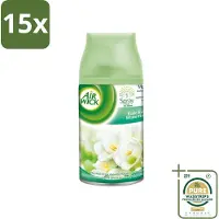 Air Wick 15 x - Luchtverfrisser Navulling - Jasmijn & Witte Bloemen - Automatische Spray - 250 ml - Grootverpakking - Luchtverfrisser - Geur - Bloemige Geur - Jasmijn - Witte Bloemen