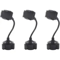 Exogio 3X Universal Car Mount Adjustable Gooseneck Cup Holder Cradle for Cell Phone