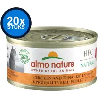 Almo Nature 20x HFC - Kattenvoer Natvoer Blik - Natural - Kip & Tonijn - 70g