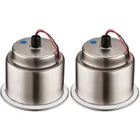 Exogio 2X LED Light Drink Holder LED Recessed Stainless Steel Cup Drink Holder Cup Shape for Car Marine Boat