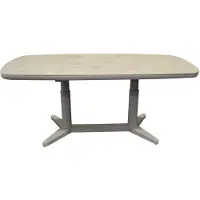 AVH-Collectie Lentas dining tuintafel boat shape 180x90xH53-74,5 cm in hoogte verstelbaar zand