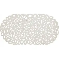 Bisk Antislip Badmat Ovaal 68x38 cm - Grava Beige PVC
