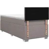 vidaXL Boxspringbed met matras en LED Taupe 100 x 200 cm Stof