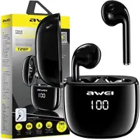 Awei Bluetooth-oordopjes 5.0 T28P TWS+ met oplaadstation, zwart
