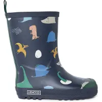 Liewood Regenlaarzen navy / mosterd / groen / wit