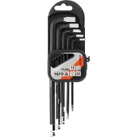 YATO Inbussleutelset - - YT-0561 - 10 stuks - Bolvormige uiteinden - Lange