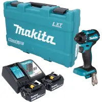 Makita DDF 083 RFK accu-boorschroevendraaier 18 V 40 Nm 1/4" borstelloos + 2x accu 3,0 Ah + oplader + koffer