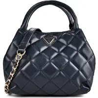 GUESS schoudertas Juliet Mini Satchel Midnight donkerblauw