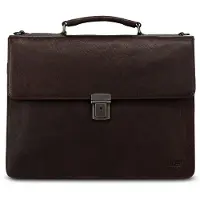Jost Glasgow Aktentas RFID-bescherming Leder 40 cm Laptopvak bruin