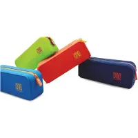 Blasetti 8876, Zachte pennenhouder, Siliconen, Diverse kleuren, Effen, Met rits, 200 mm