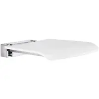 Smedbo Douchekruk Living 44 cm Plexiglas Glans Wit