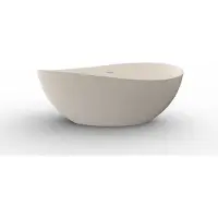 Wiesbaden Vrijstaand ligbad waive ovaal 160x95 cm solid surface beige