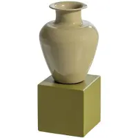 Woood vaas 29x13x13 cm - groen