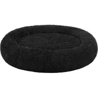 Famanu Rootz Pluche Hondenbed - Huisdierenbed - Comfortabel Kussen - Zachte Vulling - Lichtgewicht - Inktzwart - 120 cm x 20 cm - 3,2 kg