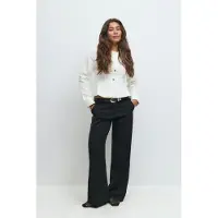 Gina Tricot  - Peplum denim jacket - Spijkerjasje - Wit - 34 - Dames