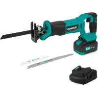 Vonroc Accu Reciprozaag 20V | Incl. 3 Zaagbladen - Incl. 4.0Ah Accu en snellader