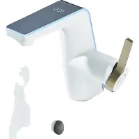 OEM Wasbakarmatuur, LED-temperatuursensor, voor plafondmontage, wit