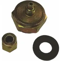 Alapure Kranstopfitting met uitloop, messing, schroefdraad