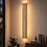 ZMH Wandlamp, hout, 100 cm, LED wandlamp voor de woonkamer, modern design, 3000K, 16W. Wandverlichting, binnenwandlamp geschikt voor slaapkamer, hal, trappenhuis, eetkamer