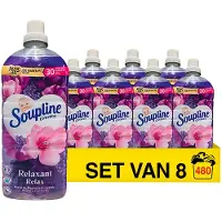 Soupline Aanbieding: Wasverzachter Relax Magnolia & Lavendel 1280 ml (8 flessen - 480 wasbeurten)