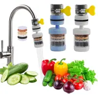 Sonstiges Twee kraanfilters, 360° draaibaar, met actieve koolstof, voor keuken, badkamer en toilet. Geschikt voor waterhardheidfiltratie