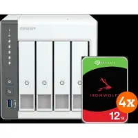 Qnap TS-433-4G + Seagate Ironwolf 12TB 4-Pack