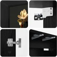 vidaXL Wand gemonteerd TV Kast BREMEN 102 x 33 x 40 cm Zwart eiken
