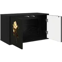 vidaXL Wand gemonteerd TV Kast BREMEN 69 x 33 x 40 cm Zwart eiken