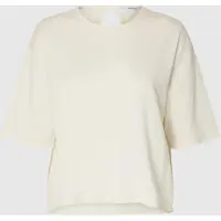 Selected Katoenen Shirt Met 2/4 Mouwen Dames Wit S