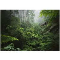 WALLARENA - Fotobehang - 250x175 cm - tropische jungle bladeren fototapet voor woonkamer en slaapkamer