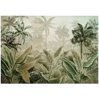WALLARENA - Fotobehang - 300x210 cm - Dschungel, tropisch, bladeren, voor woonkamer en slaapkamer