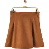 Trendyol Dames Bruin Effen Kort / Mini Grote maten Rokken
