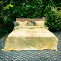 Kayori Dekbedovertrek Madee Groen Satijn-260 x 200 / 220 cm | Extra Breed
