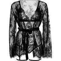 Leg avenue Teddy, lace robe & ribbon tie