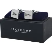 Profuomo Sky Blue Manchetknopen zilver, Faux-uni