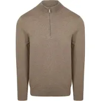 Profuomo Half Zip Pullover Luxury Beige