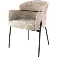 Nest of Nora Set van 2 - Eetkamerstoelen Alea - Met armleuning - Comfortabele kuipstoel - Zand