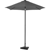 Vonroc Parasol Torbole – Ø200cm – Premium Parasol - Grijs | Incl. Parasolvoet 20 kg.