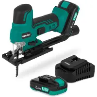 Vonroc Accu Decoupeerzaag 20V – T-handgreep | Incl. 2x 2.0Ah accu en snellader