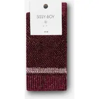 Sissy-Boy Donkerrode sokken met lurex | Maat: 39-41