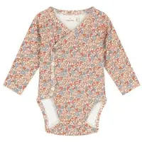 A Tiny Story romper met print - roze/beige/blauw Meisjes Katoen Ronde hals - maat 56