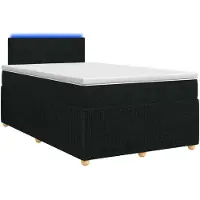 vidaXL Boxspringbed met matras, zwart, 120 x 190 cm, gestoffeerd