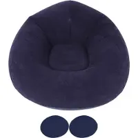 Gistuch Zeer zachte, opblaasbare, ronde fauteuil voor studentenkamers, reizen, kamperen en picknicks in de openlucht