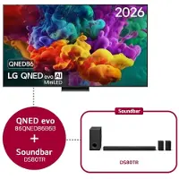 LG 86 inch QNED evo AI QNED86 Mini LED 4K Smart TV 2026 & DS80TR 5.1.3-kanaals - 86QNED86B6B.DS80TR