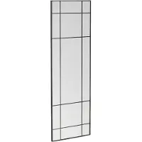 Nest of Nora Wandspiegel met vakverdeling - Dun metalen frame - Zwart