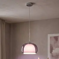 Eglo Hanglamp Belomontejo, dimbaar, paars / roze / rose, Woon-/ Eetkamer, Glas, Jong wonen, hanglamp