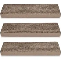 OEM Kartonnen kattenspeelgoed, 3 stuks, omkeerbaar, gegolfde kattenspeelplaat, wegwerpplaatjes voor de kattenspeelbox (ST02)