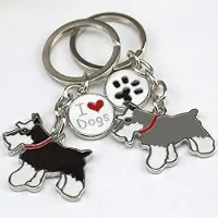 OEM Hangketting - Hond - Mooi design - Metalen bedel - Grijs - Accessoire voor auto en tas - Cadeau voor dierenliefhebbers.